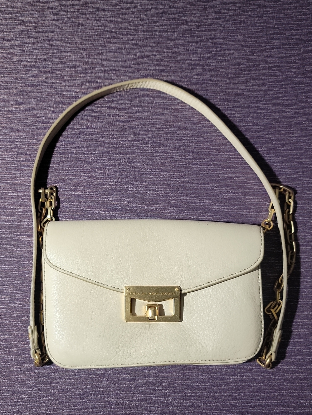 MARC BY MARC JACOBS Leather Shoulder Bag with Gold Hardware